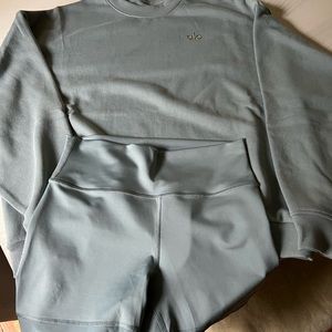 Accolade Crew Neck Pullover and 5” Airlift Double Trouble Biker Short